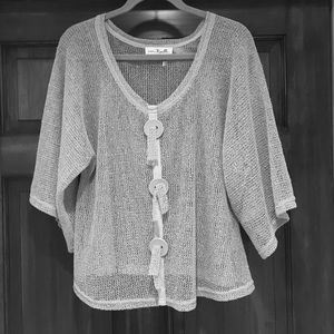 Sheer knit top, wear tank under